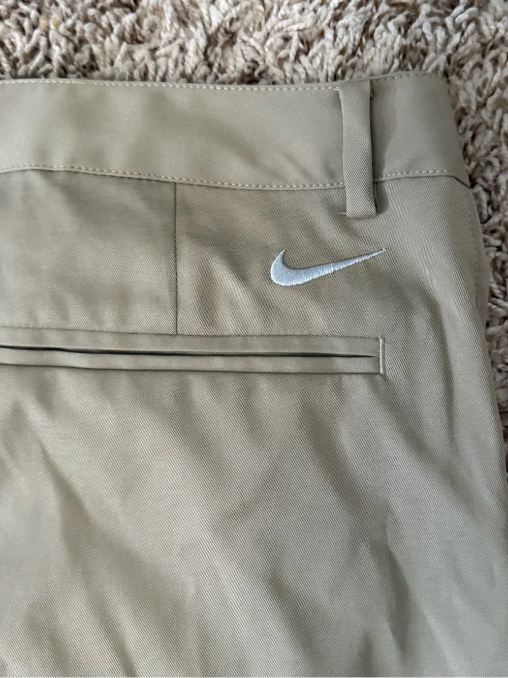 Boys Lg Nike Khaki Flat-Front Performance Shorts